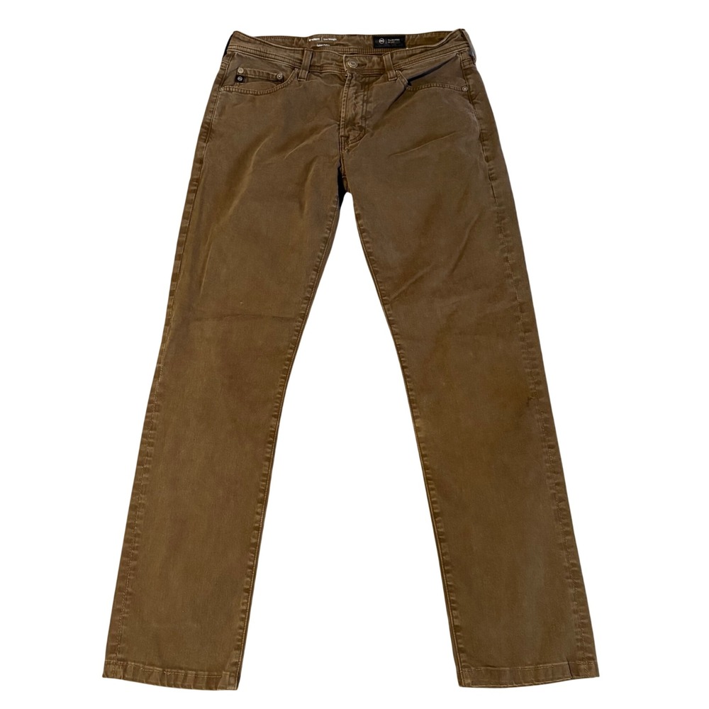 Adriano Goldschmied Everett Slim Straight Pants Men 31x31 Brown Italian Fabric